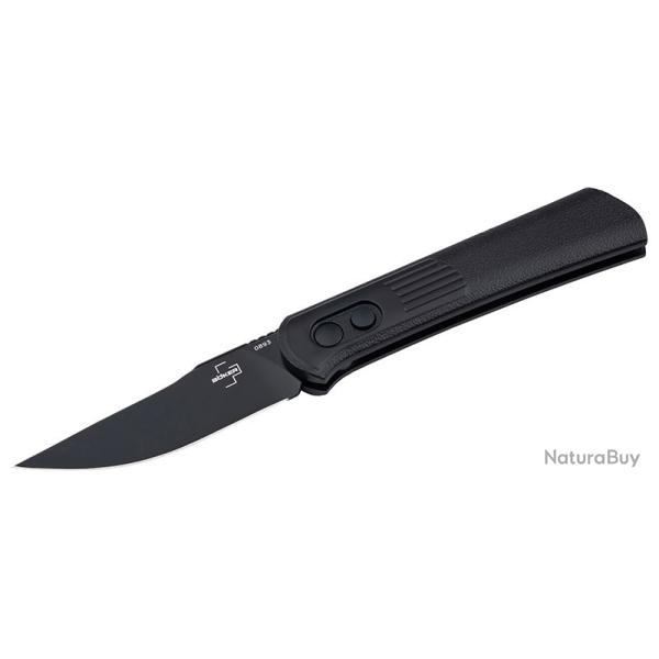 Boker Couteau Alluvial All Black - Lame 80mm - Manche Aluminium - Clip