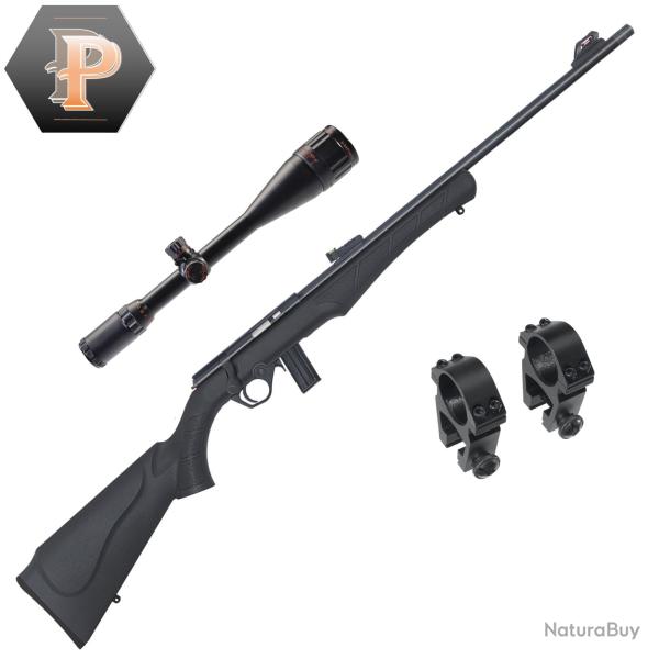 Vente Flash ! Carabine Rossi 8122 Synth�tique Cal.22LR + Lunette Lynx 6-24X50 + Collier Lynx vf25