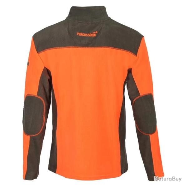Polaire Percussion Orange 220g m� Polyester Col Zipp� CE