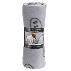 Plaid imprim&eacute; 100x70cm - Couverture d&eacute;corative douce