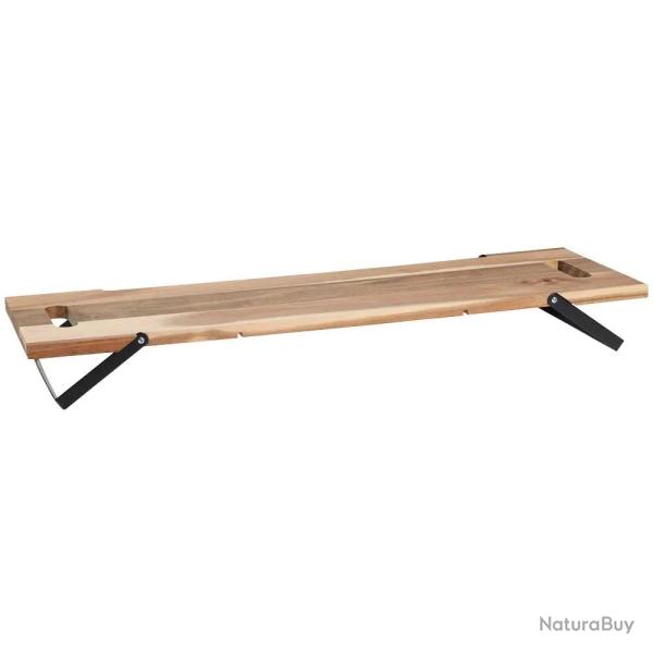 Planche bois acacia 67x20x7cm pieds mtal paisseur 15mm