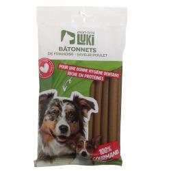 B&acirc;tonnets friandise au poulet 200g pour chien