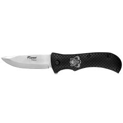 Couteau poche Wildgrip Sanglier lame inox 9 cm manche m&eacute;tal 21 cm