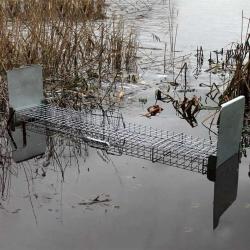 Cage-pi&egrave;ge Strong trappe glissi&egrave;re 3 poign&eacute;es 180x34x34cm