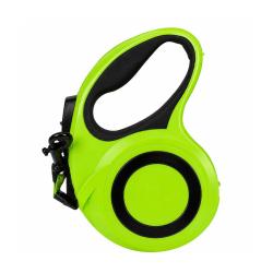 Laisse r&eacute;tractable 5m sangle r&eacute;fl&eacute;chissante chien 40kg jaune