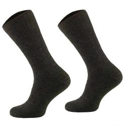 Chaussettes m&eacute;rino kaki non-comprimantes 80% laine 15% polyamide 47 / 50