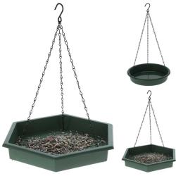 Mangeoires oiseaux + bain d'oiseau lot de 2 jardin ext&eacute;rieur