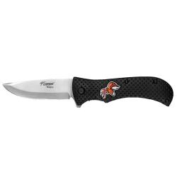 Couteau poche Wildgrip Cerf lame inox 9 cm manche m&eacute;tal 21cm