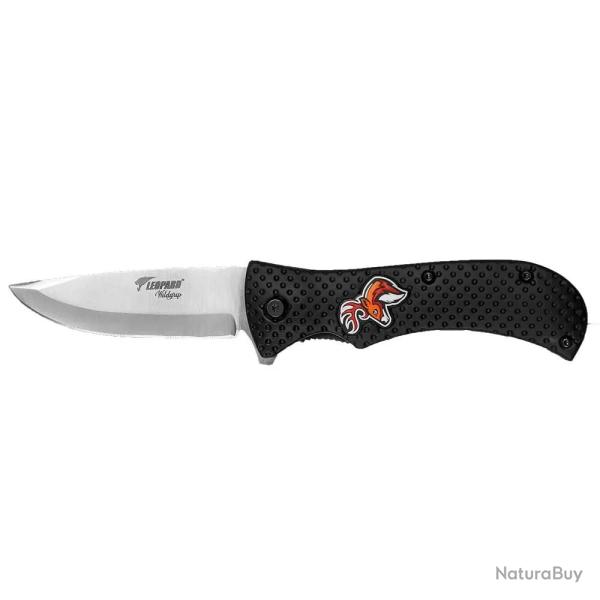 Couteau poche Wildgrip Cerf lame inox 9 cm manche mtal 21cm