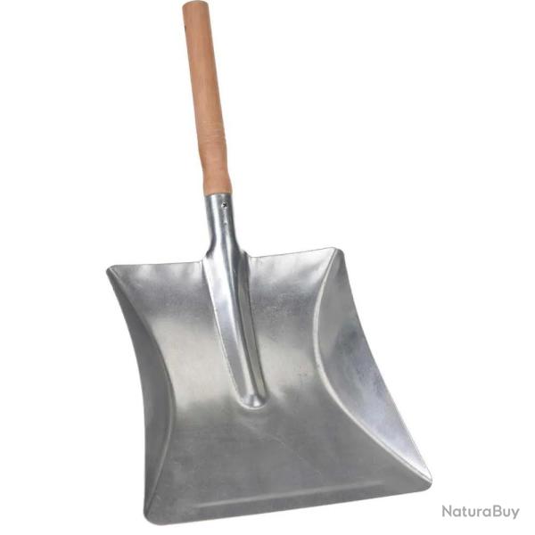 Pelle m�tal zingu� 23x22cm manche bois 43,5cm