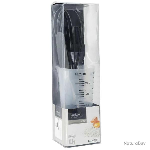 Kit P�tisserie 4 Pi�ces Pichet 500ml Fouet Spatule Pinceau