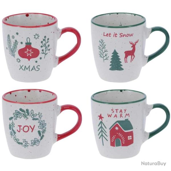 Mug No�l 200ml - Set de 4 assortis