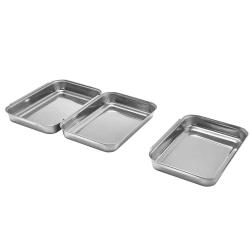 Ensemble pour paner inox 430 - 20,5x15,5x3cm empilable