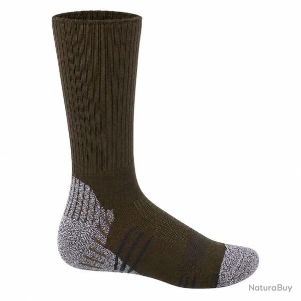 Chaussettes kaki/gris 69% polyester 21% polypropyl�ne 43 / 46