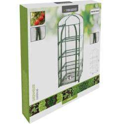 Serre 4 &eacute;tag&egrave;res 50x45x130cm pour jardin et plantes