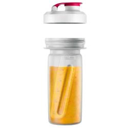 Mini blender 350W plastique sans BPA blanc gris 0,6L + gourde