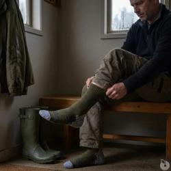Chaussettes kaki/gris 69% polyester 21% polypropyl&egrave;ne 39 / 42