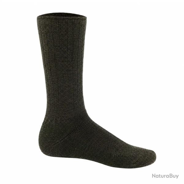 Chaussettes m�rino kaki non-comprimantes 80% laine 15% polyamide 43 / 46