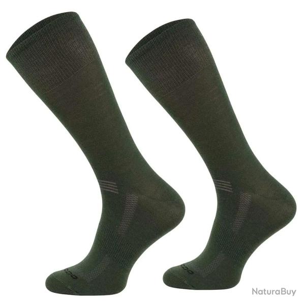 Chaussettes m�rino kaki 40% laine 40% acrylique 15% polyamide 43 / 46