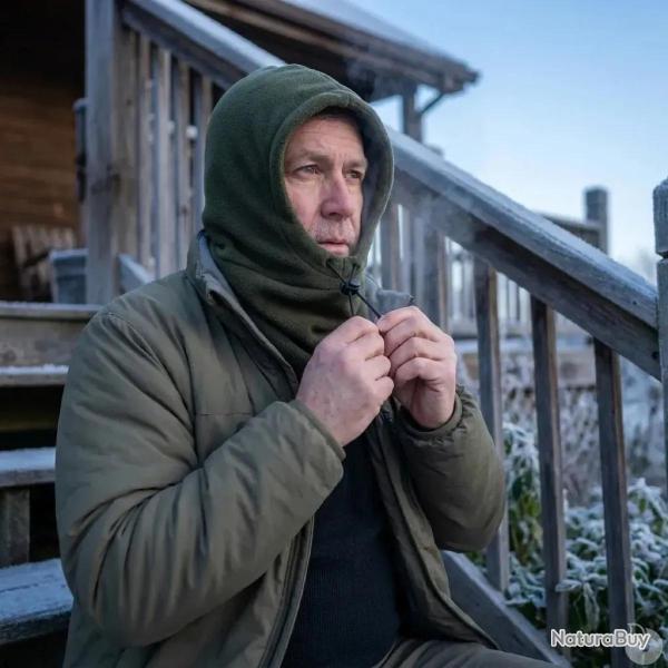 Cagoule polaire r�glable douce et chaude - Mod�le confortable