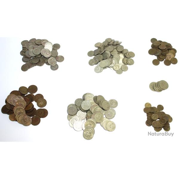 Lot de pi�ces de monnaie de l'URSS 1 2 3 50 10 20 15 kopecks