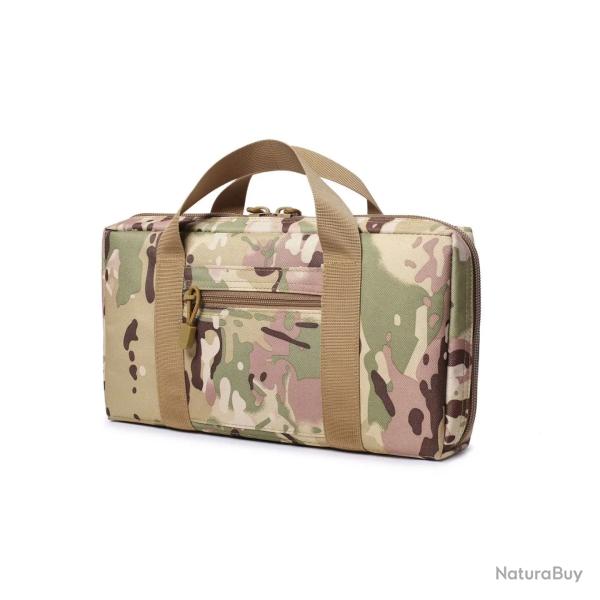 Sac de Tir pour Pistolet tui Souple Tactique 600D Chasse et Tir Sportif Sac de Rangement Lger Camo
