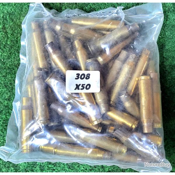 X50 douilles calibre 308 Winchester