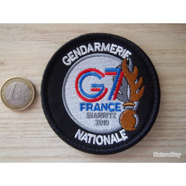 rare ! �cusson militaire Gendarmerie G7 Biarritz 2019 insigne collection