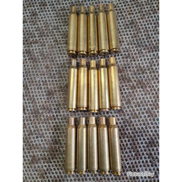 lot de 15 douilles tir�es une fois , recalibr�es et nettoy�es de calibre 7x66 SE VOM HOFE