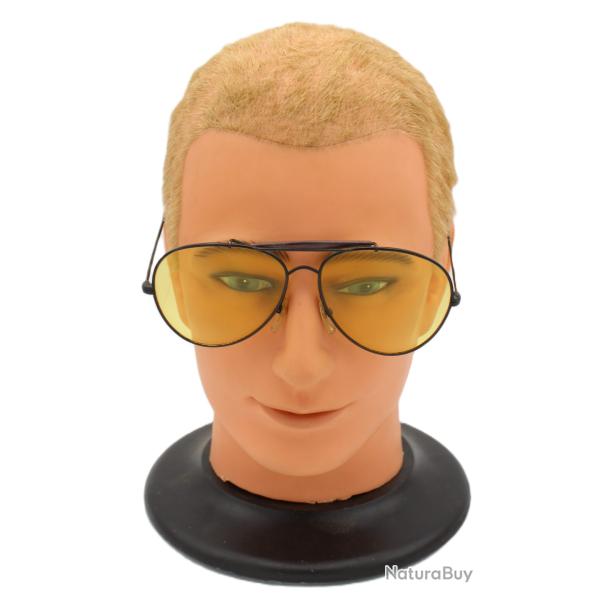 Lunettes de soleil style Ray-Ban USAAF repro verres teints Jaune - montures noires