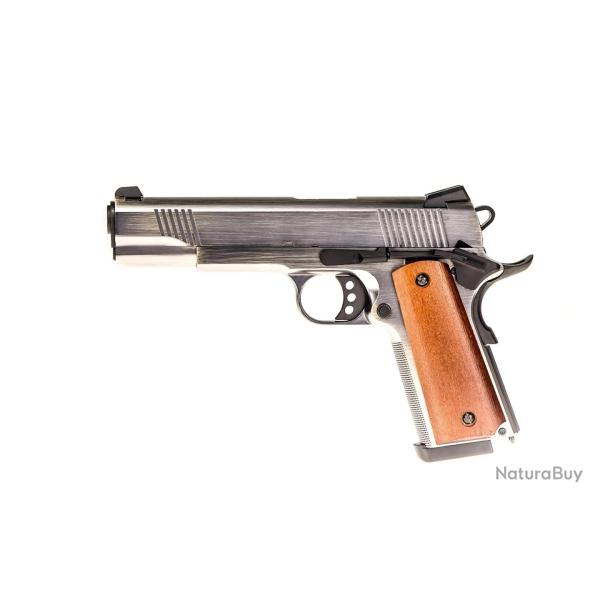 R�plique GBB 1911 MEU Raven full metal gaz Brushed 1,0J