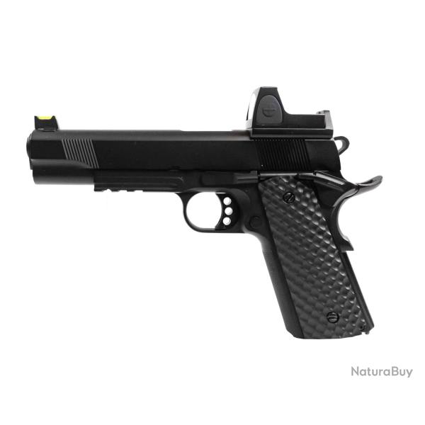 R�plique GBB 1911 MEU Raven gaz noir 1,0J + point rouge BDS
