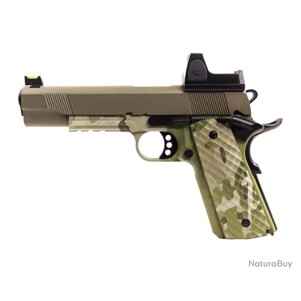 R�plique GBB 1911 MEU Raven gaz Camo / tan 1,0J + point rouge BDS
