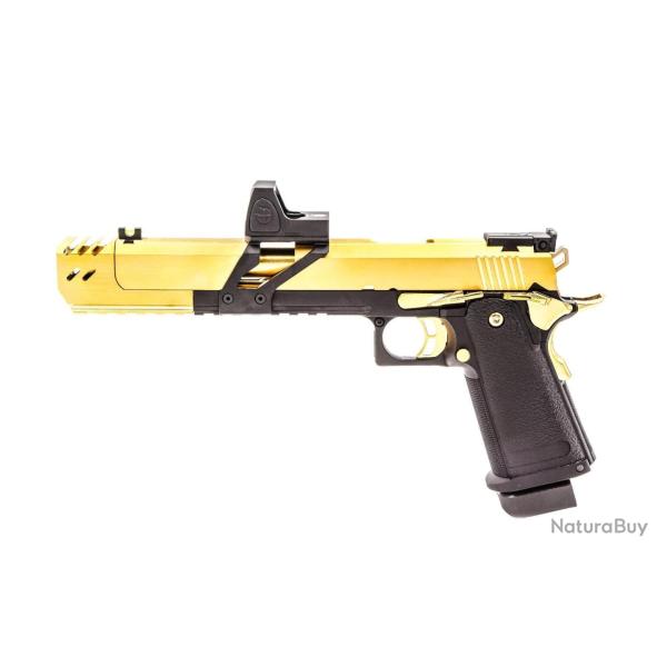 Rplique GBB gaz Hi-Capa Dragon 7.1 Gold 1,0J + point rouge BDS