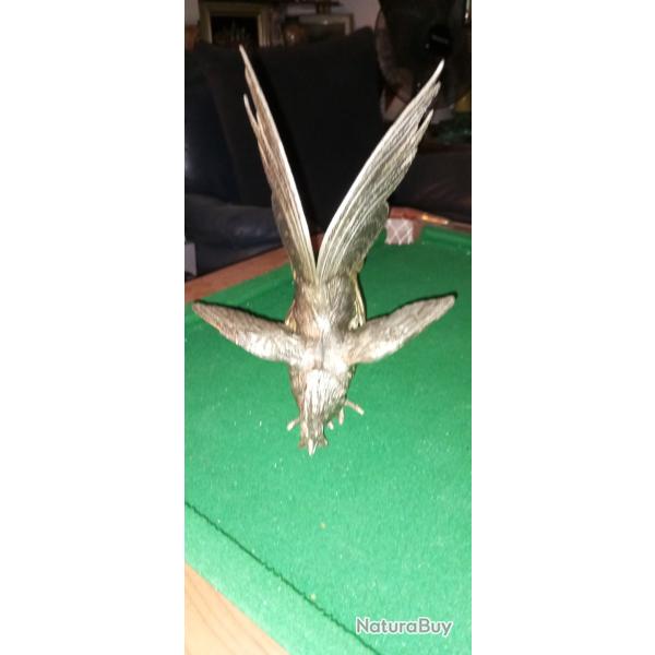 Coq en bronze argent� grand mod�le