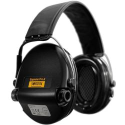 CASQUE ANTI BRUIT ELECTRONIQUE SORDIN SUPREME PRO-X NOIR BANDEAU CUIR NOIR COUSSINS PVC