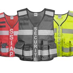 Gilet MULTIPOCKET ZEBRA S&Eacute;CURIT&Eacute; PRIV&Eacute;E Ready 24 EN17353 NOIR