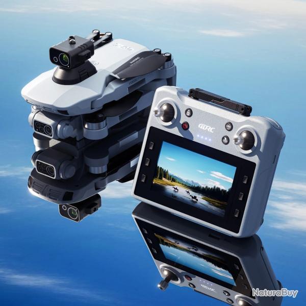 Drone GPS 8K HD, Cam�ra 6K FPV WiFi 5G, �vitement Obstacles 360� 30min Vol, T�l�commande �cran