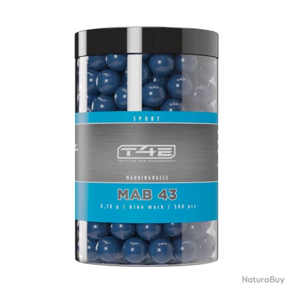 Munition Umarex T4E Billes PEINTURE BLEUE CAL.43 X500