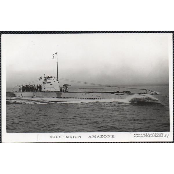 CPA - MARINE DE GUERRE  -SOUS - MARIN " AMAZONE " N�1461