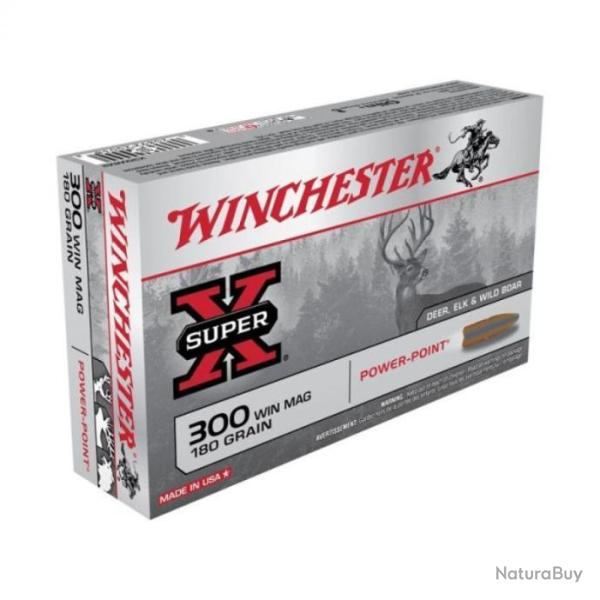 Munitions Winchester Power Point 11.7g  180gr - Cal. 300 Win Mag x1 boite