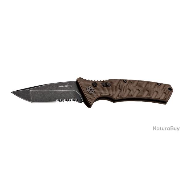 Boker Couteau Strike Coyote Tanto - Lame 85mm - Manche Aluminium - Clip