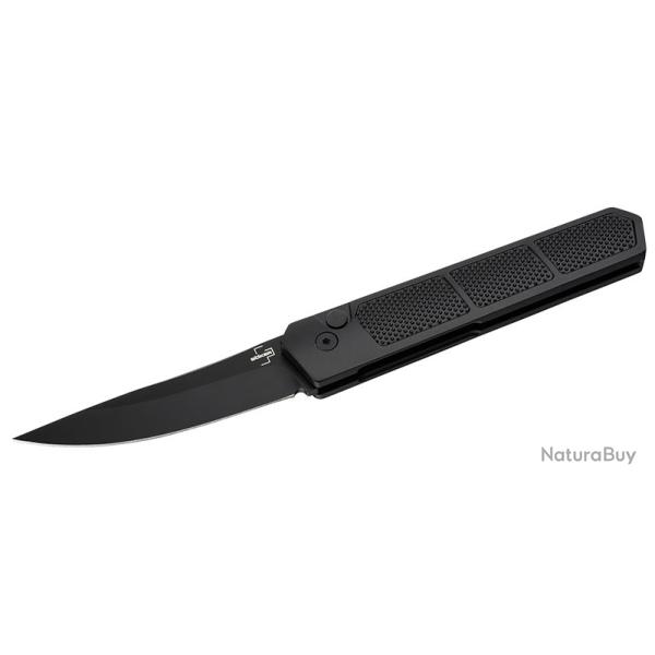 Boker Couteau Kwaiken Grip Auto Black - Lame 85mm - Manche Aluminium - Etui Nylon