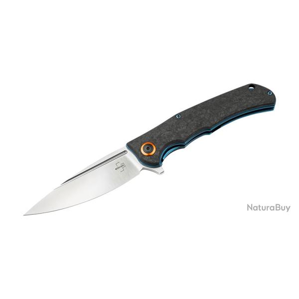 Boker Couteau Nubilum - Lame 91mm - Manche Fibre de carbone - Clip