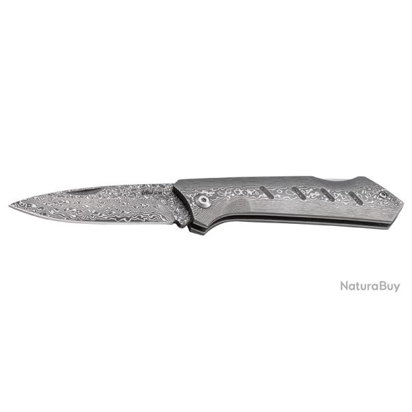 Boker Couteau Damascus Dominator - Lame 84mm - Manche damas