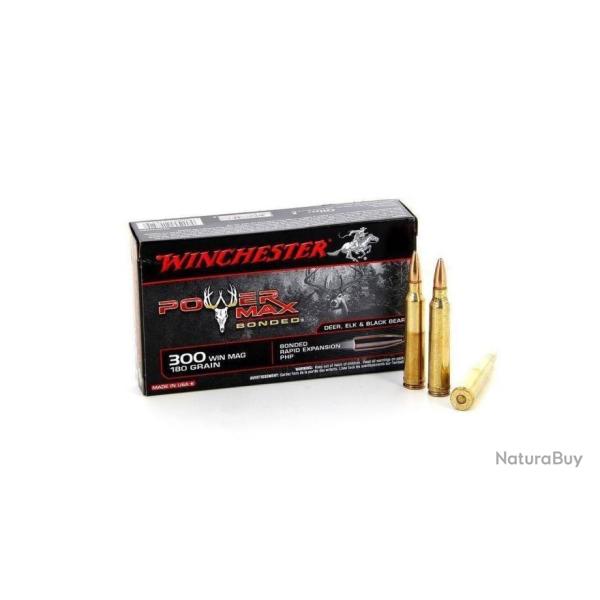 Munitions Winchester Power Max Bonded 11.7g 180gr - Cal. 300 Win Mag x1 boite