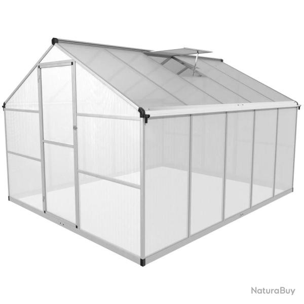 Serre de jardin 301 x 238 x 195 cm polycarbonate + aluminium aluminium plastique transparent 14_000