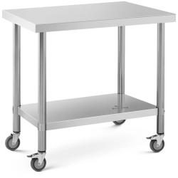 Table de travail cuisine professionnel premium 60 x 90 cm 145 kg acier inoxydable 14_0010023