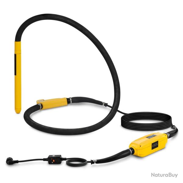 Vibreur � b�ton haute fr�quence avec convertisseur 1 200 watts 435 x 40 mm 230 volts caoutchouc alu