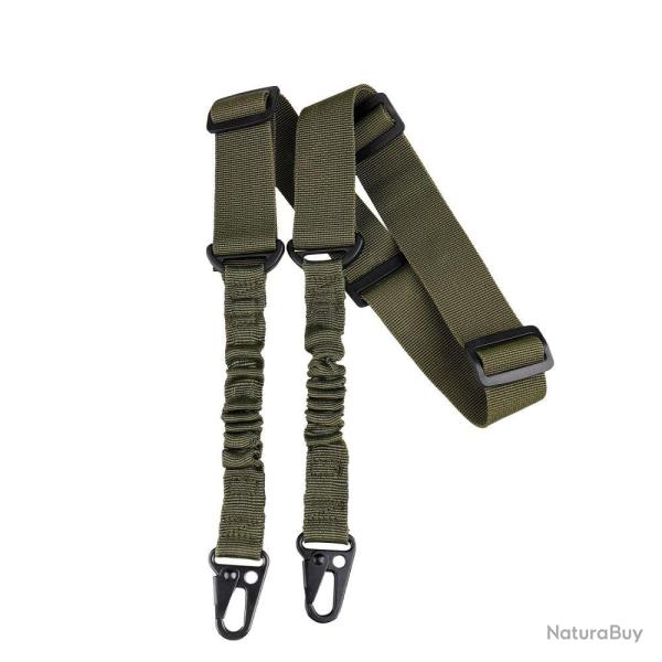 Sangle tactique nylon 2 points - vert - LIVRAISON GRATUITE